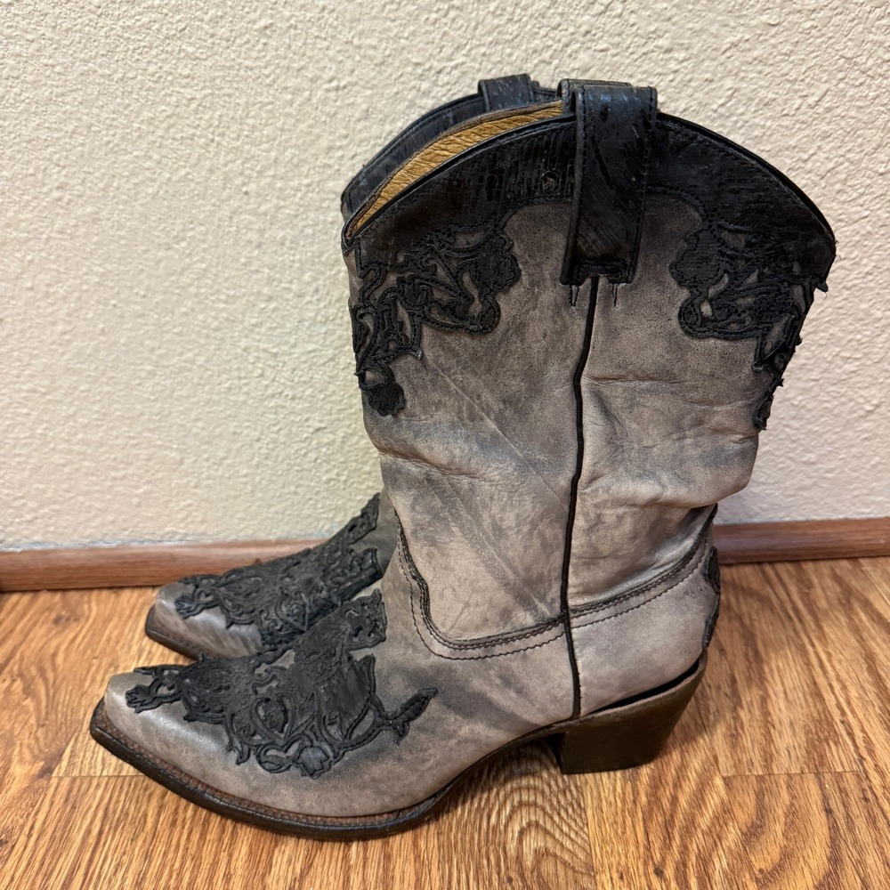 Corral Women's Cowboy Boots 10 M Carson Pull on Western Cowgirl Leather 4697
